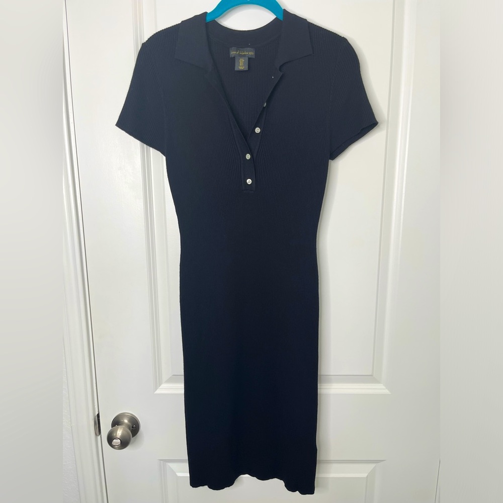 House of Harlow 1960 Black Ribbed Dress